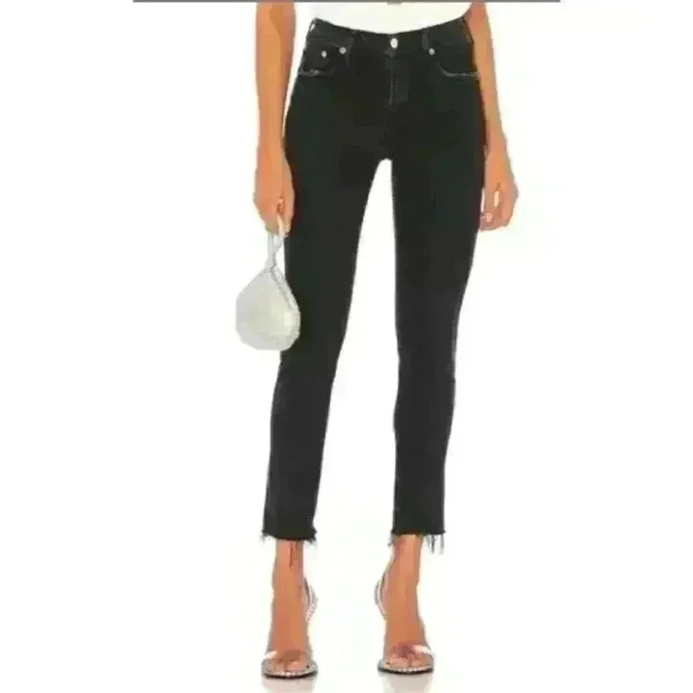 Agolde Toni Mid Rise Straight Jeans Feral Size 28